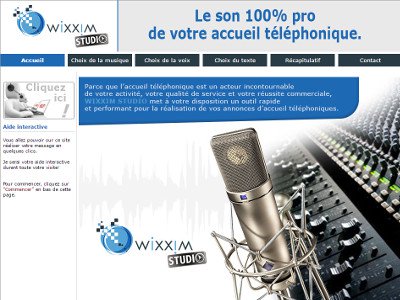 WIXXIM studio vous permet de créer très facilement les musiques d'attente de votre accueil téléphonique.